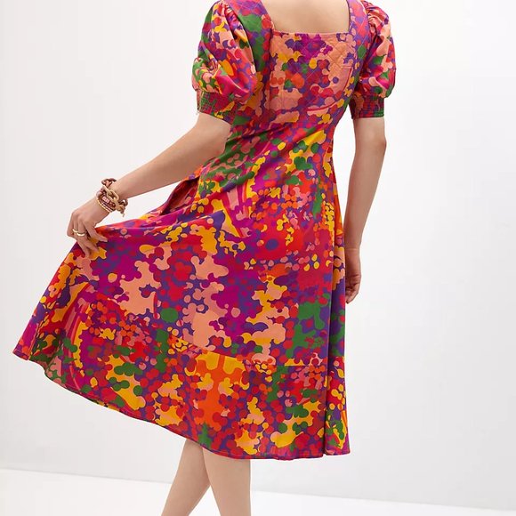 Anthro Roopa Pemmaraju Floral Midi Dress - Picture 3 of 10